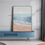 Beautiful Landscape Painting Of The Ocean Waves On The Coast Modern Hand Painted Painting For Room Canvas