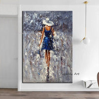 Hand Painted Impression People Oil Paintings Modern Abstract Canvas Abstracts