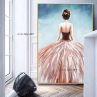 Wall Lady Art Pure Hand Painted Wall Canvas Portrait Artwork Sexy Womans