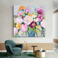 Hand Painted Oil Painting Modern Classic Flowers Abstract Canvas Painting s