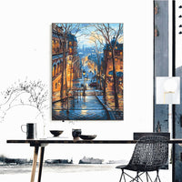 DIY Painting By Numbers Scenery DIY Oil Painting By Numberss Street Landscape Canvas Paint Art Pictures Home Decor