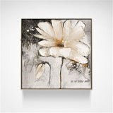 Design Unique Design High Quality Hand Painted Modern impression Blue Flower On Canvas