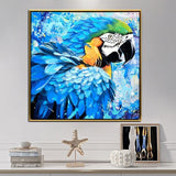 Hand Painted Oil Painting Knife Paintings Modern Animal Parrot Abstract Mural Arts