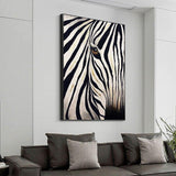 Modern Abstract Wall Art Hand Painted Animal Oil Painting Canvas Black White Zebra Paintings As