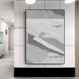 Hand Painted Painting Corridor Decorative Painting Black and White Abstract Model Room Painting