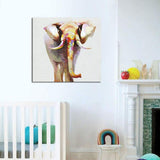 Hand Painted Abstract Elephant Oil Painting On Canvas Wall Art Decoration