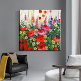 Hand Painted Art Oil Painting Modern Canvas Landscape Knife Flower Painting For Home Hotel Decor