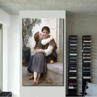 Hand Painted France Aestheticism Painter William Adolphe Bouguereau A Little Coaxing Canvas Wall Art Oil Paintings Decor