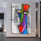 Hand Painted Pop Art Oil Paintings Cartoon Characters On Canvas Abstract Posterss