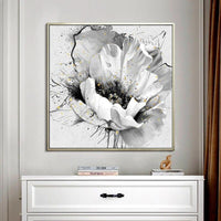 Hand-Painted Hand Painted Oil Painting Modern Retro Flower Abstracts Home