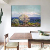 Hand Painted Claude Monet At Cap d Antibes Mistral Wind Impression Seascape Art Oil Paintings