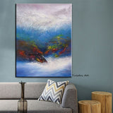 Hand Painted Oil Painting Modern Impression Landscape Abstract Canvas Hotel Acrylic Arts