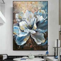 Original Hand Painted Oil Painting Flowers Landscape Abstract On Canvas d