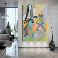 Hand Painted Abstract Hand Painted Figure Oil Paintings Decors Canvas Wall Art As