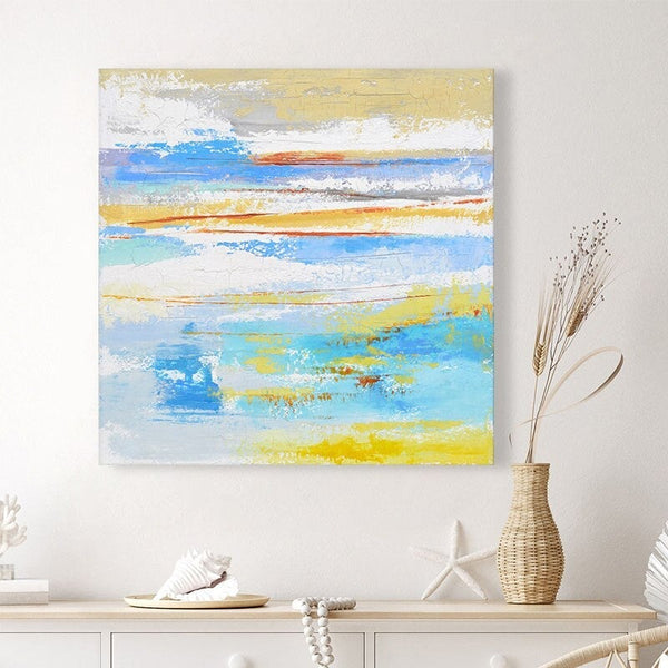 Hand Painted Oil Painting Colorful Clouds Abstract Wall Art Canvas Landscape Paintings Home Room Decor