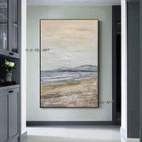 Hand Painted Abstract Wall Art Modern Seascape Modern On Canvas Decor Office