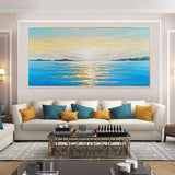 Hand Painted Abstract Landscape Sunrise Landscape Oil Painting On Canvas Hand Painted Beautiful Wall Mural