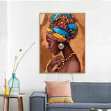 DIY Painting By Numbers African Woman Kits DIY Frame Modern Drawing On Canvas HandPainted Art Gift Painting By Number Portrait