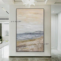 Hand Painted Abstract Wall Art Modern Seascape Modern On Canvas Decor Office