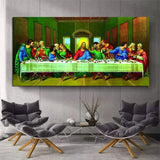 Da Vinci Last Supper Hand Painted Retro Classic Oil Paintings Classical Art Canvas Christian Wall Art for Home