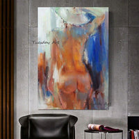 Hand Painted Canvas Oil Painting Fashion Sex Figure Wall Art Girl Abstract