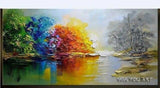 art Hand Painted modern landscape Oil Paintings on Canvas wall Bedroom Wall Art picture