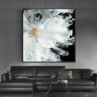 Hand Painted Oil Panitngs Modern Abstract Canvas Painting Thick Knife Flower Hand Painted Wall Art Decor