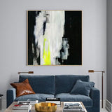 Acrylic Hand Painted Oil Painting Abstract Black White Painting On Canvas Wall Art Minimalist Black Art