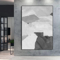 Hand Painted Painting Corridor Decorative Painting Black and White Abstract Model Room Painting