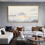 Modern Abstractative White Clouds Canvas Porch Aisle Hanging On Canvas Wall Art