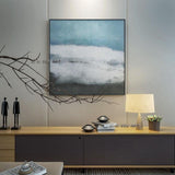 Modern Blue Sky Snow Scene Hand Painted Oil Abstract Painting Wall Art On Canvas Office Decorations