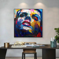 Hand Painted Francoise Nielly Sexy Women Face Oil Painting s Mural