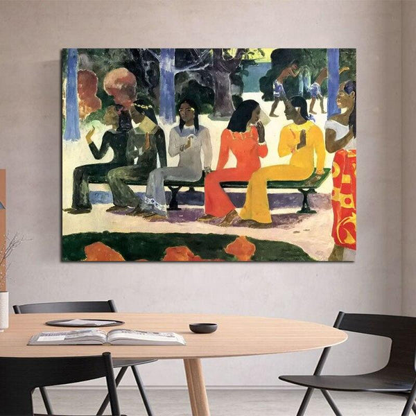 Paul Gauguin Hand Painted Oil Painting Market Abstract People Landscape Classic Retro Wall Art Decor