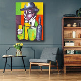 Hand Painted Art Oil Painting Modern Cartoon Characters Abstract Canvas For Homes