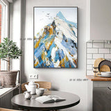 Mountain Landscape Modern Minimalist Hand Painted Abstract Wall Art Decorative Office