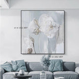 Abstract Flowers For Wall Decoration Hand Drawn On Canvas Texture Landscape Bedroom