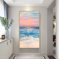 Hand Painted Oil Painting Abstract Painting Seascape For Wall Modern Living room As