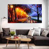 Hand Painted Oil Painting Canvas Modern Knife Street Colorful Landscape People Abstract Home Room Decors