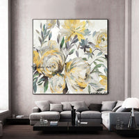 Oil Painting Hand Painted Painting Abstract Canvas Flowers Modern