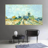 Hand Painted in the Montmartre Vegetable Garden Vincent Van Gogh Hand Painted Oil Painting Abstract Room Decors