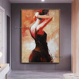 Hand Painted Modern Beautiful Lady oil painting sex nude body art Wall Art Knife