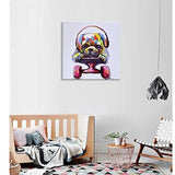 Hand-Painted Hand Painted Oil Painting Modern Cute Animal Dog Abstracts Children's Room