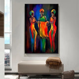 Modern Hand Painted Abstract Art Graffiti Canvas Painting African Woman Painting Interior Decoration Wall Hanging Painting