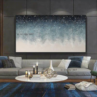 Hand Painted Abstract Night sky Modern Wall Art Minimalist Bedroom Decorations