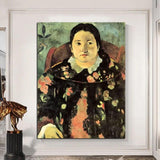 Paul Gauguin Hand Painted Oil Painting Portrait of Susan Bainbridge Figure Retro Abstract Aisle Decor