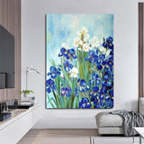 Beautiful Flower Oil Painting Hand Painted Wall Canvas Art Pieces Acrylic Artwork