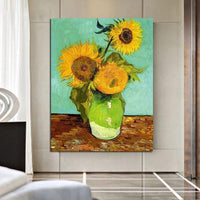 Hand Painted Van Gogh Oil Painting Works Sunflower Abstract Canvas Art Wall House Decor Murals