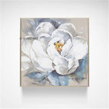 Design Unique Design High Quality Hand Painted Modern impression Blue Flower On Canvas