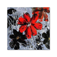 Abstract Beautiful Texture Flowers Painting Hand Painted On Canvas Red Black Flowers Oil Painting Wall Art For Home Decor