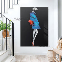 Oil PaintingHand Painted People Woman Simple Abstract On Canvas Home Wall